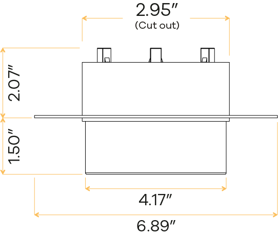4" Round Trimless Drop Lens