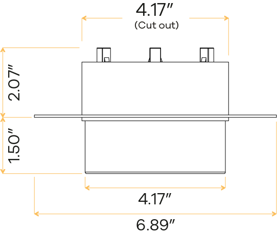 4" Round Trimless Drop Lens