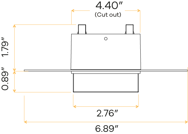 4" Square Trimless Drop Lens