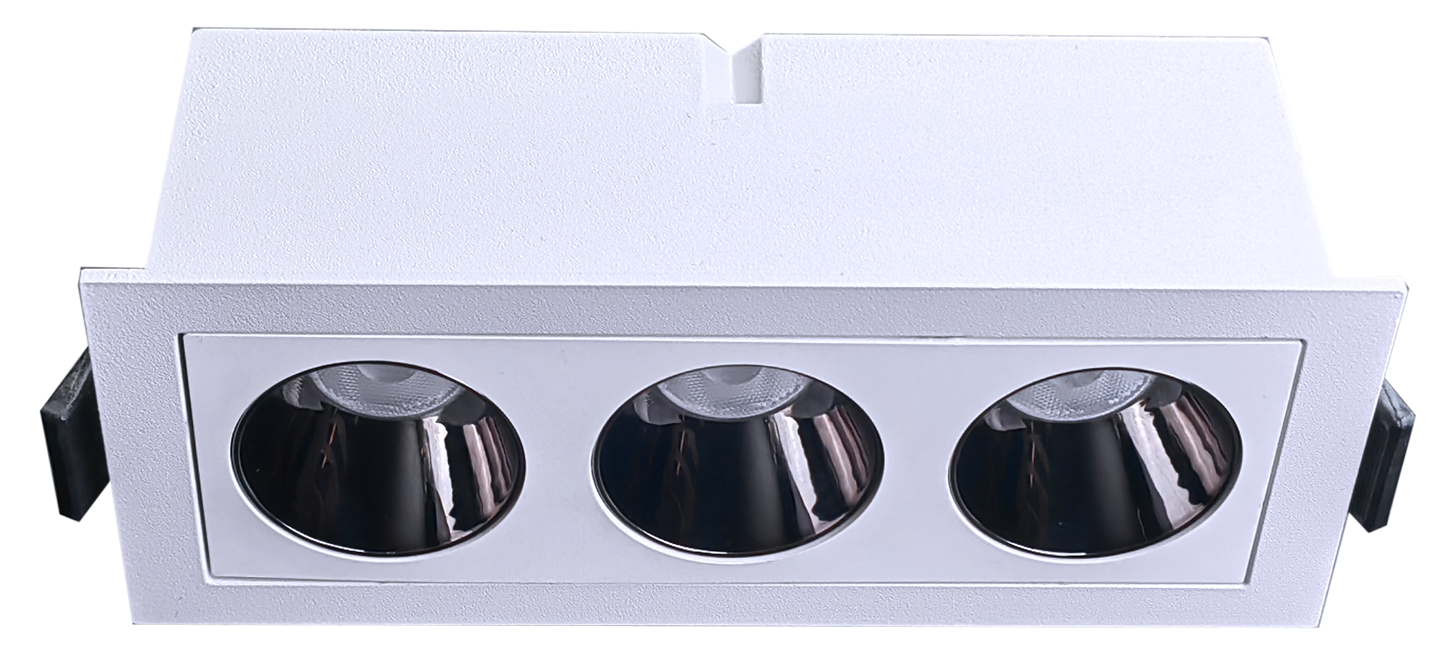 2" Three Head Fixed Multiple White