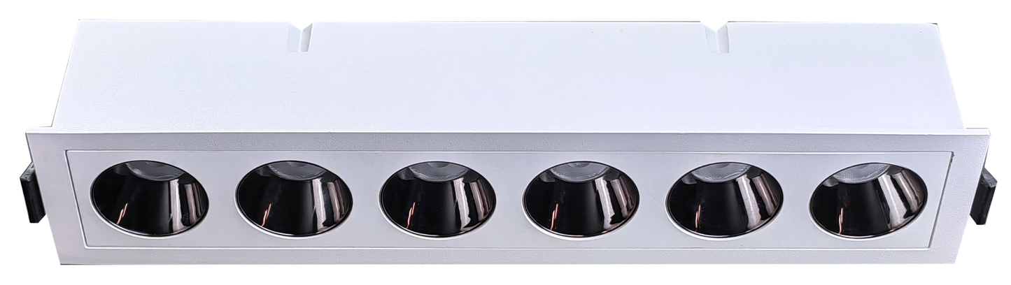2" Six Head Fixed Multiple White