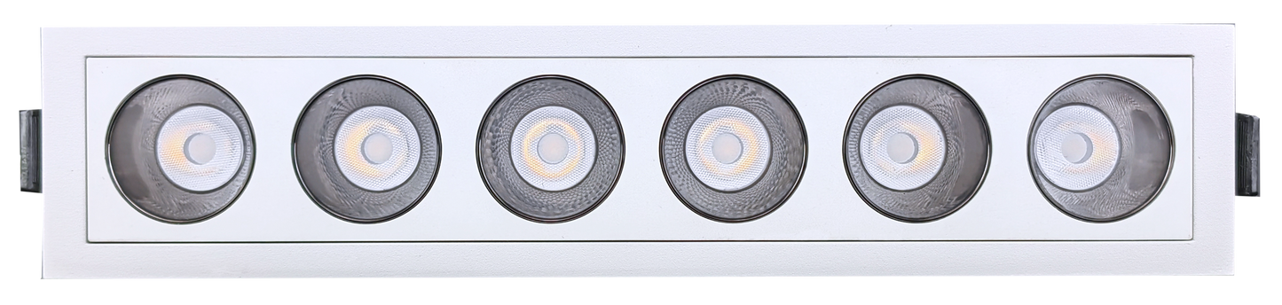 2" Six Head Fixed Multiple White