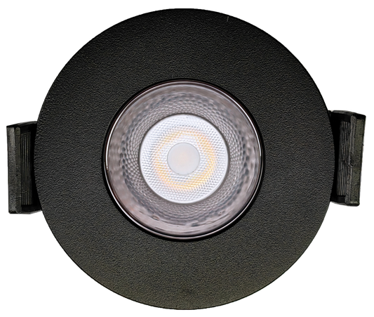 2" Round Fixed Downlight Black
