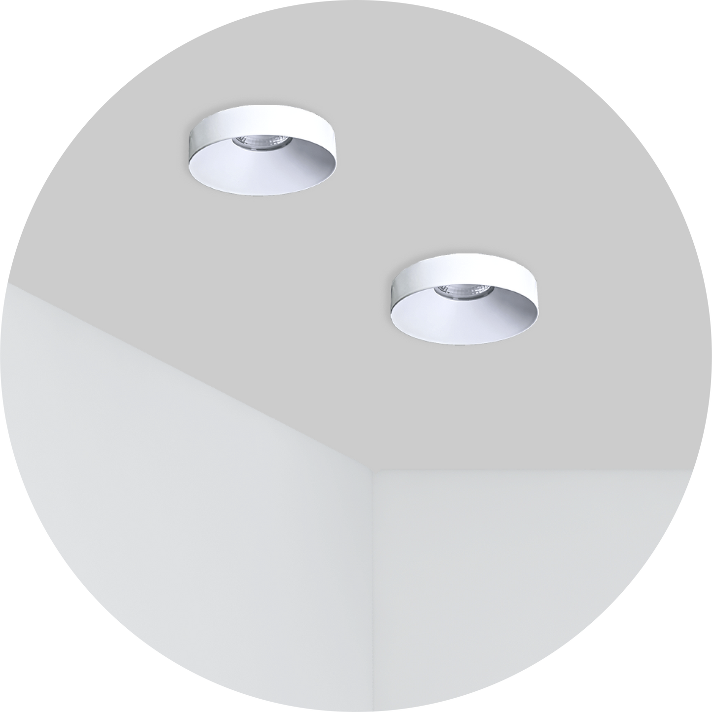 3 Inch White Round 3/4" Drop Trim