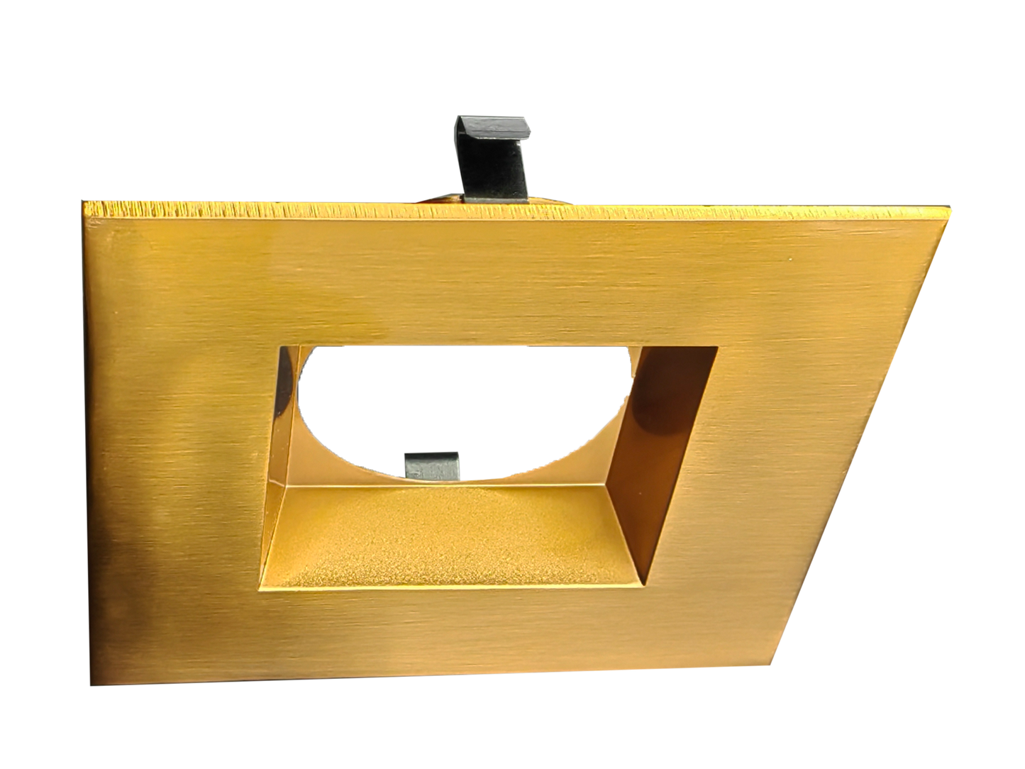 4 Inch Brushed Brass Square Trim