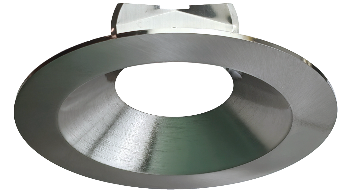 6 Inch Brushed Nickel Round Trim