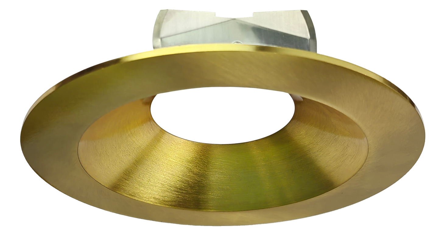 6 Inch Brushed Brass Round Trim