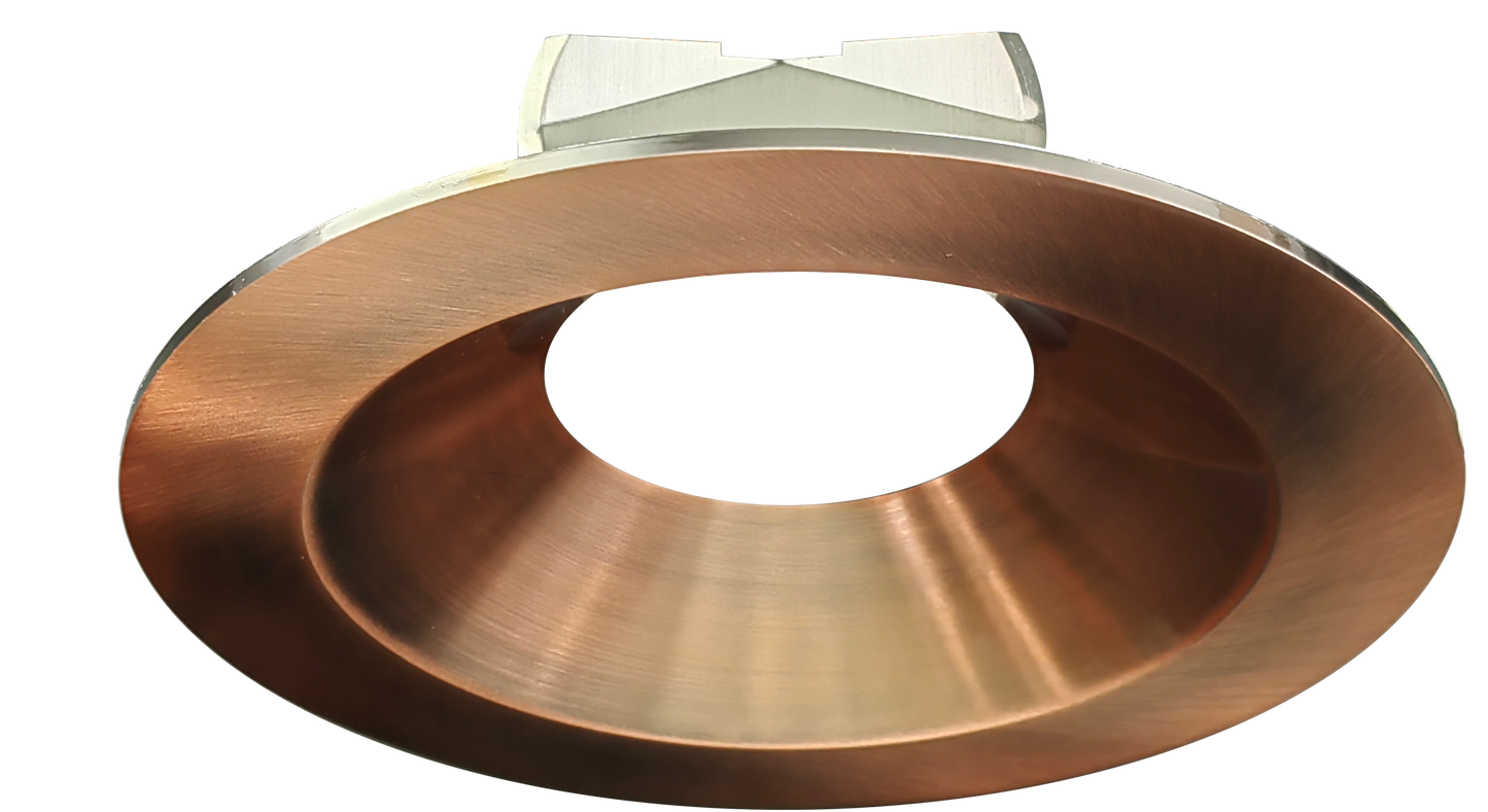 6 Inch Brushed Copper Round Trim