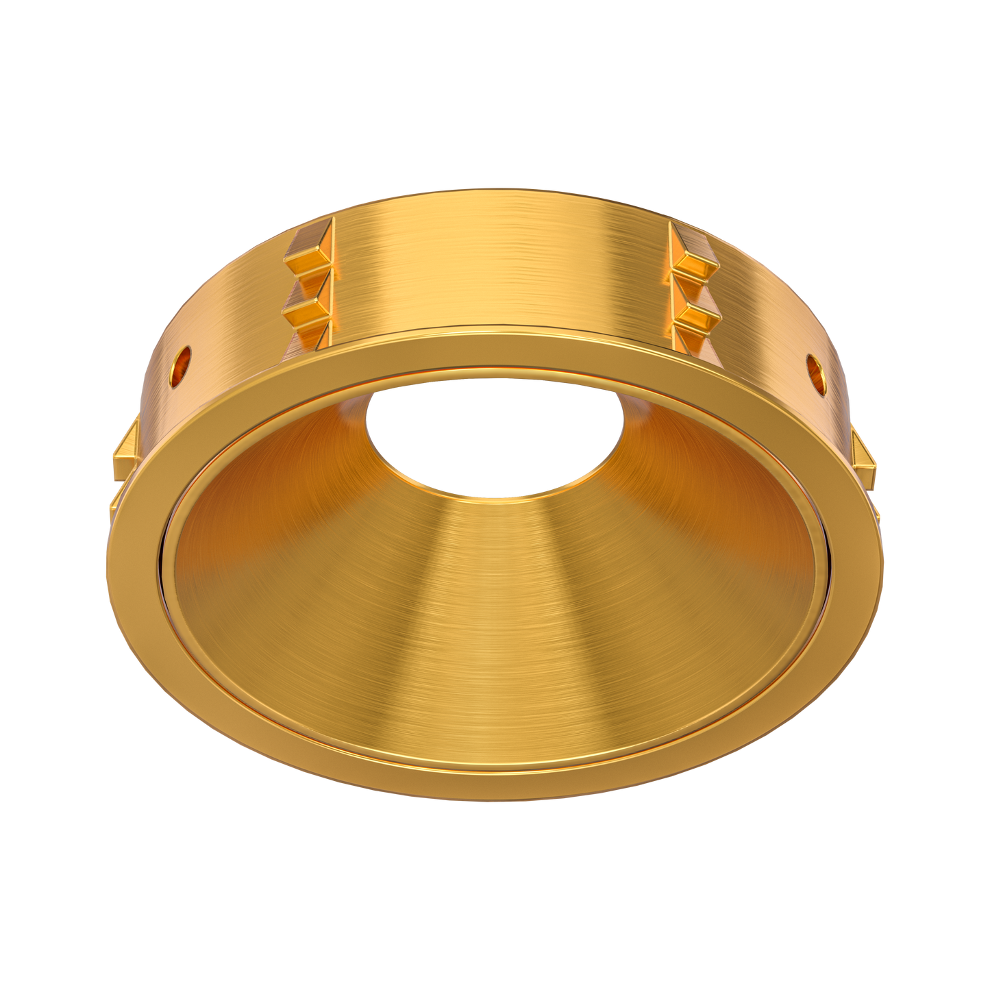1 Inch Brushed Brass Round Millwork Trimless Kit