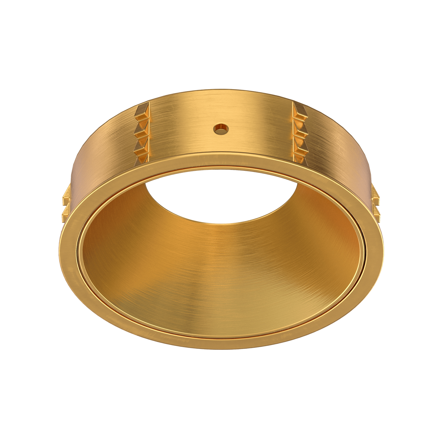 3 Inch Brushed Brass Round Millwork Trimless Kit