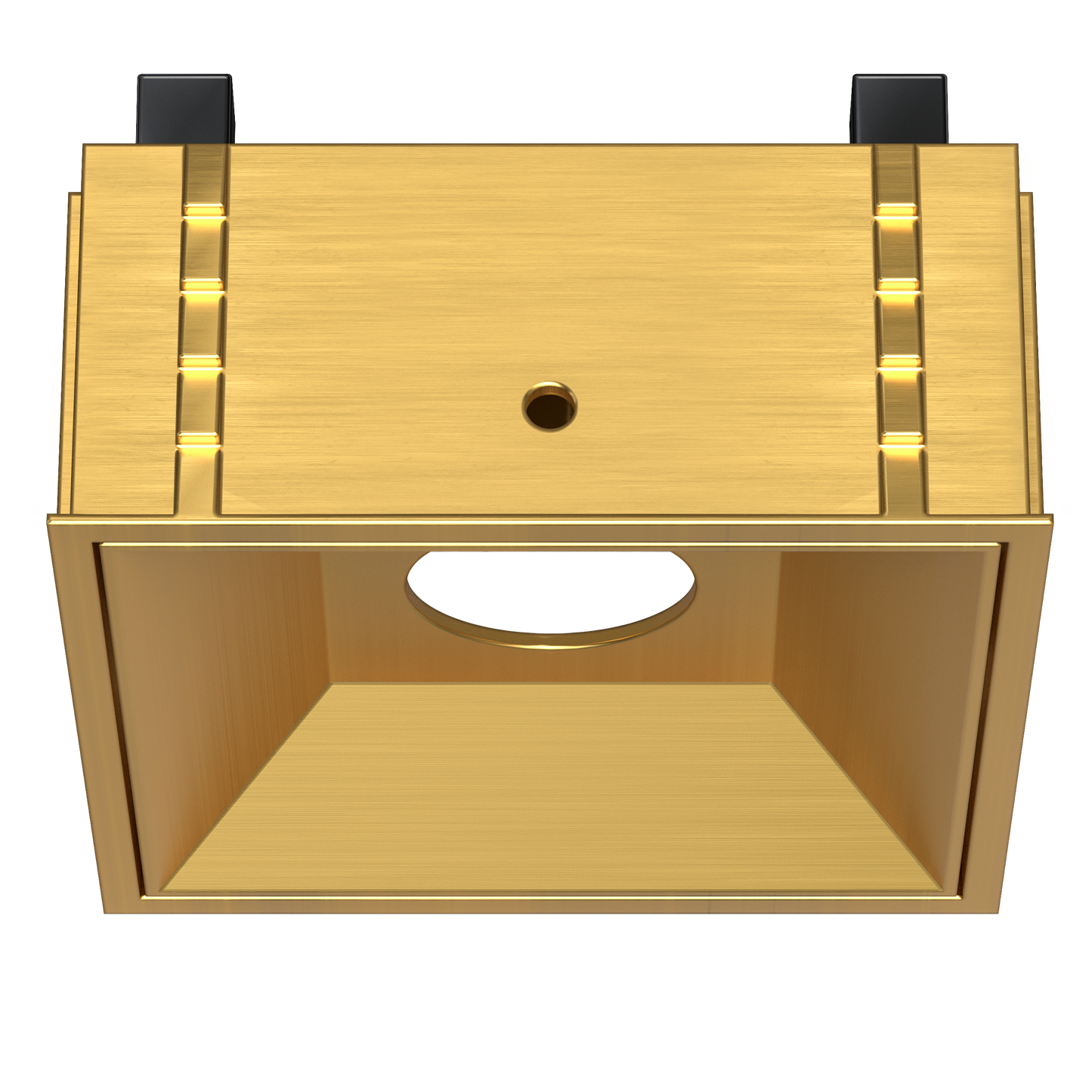 1 Inch Brushed Brass Square Millwork Trimless Kit