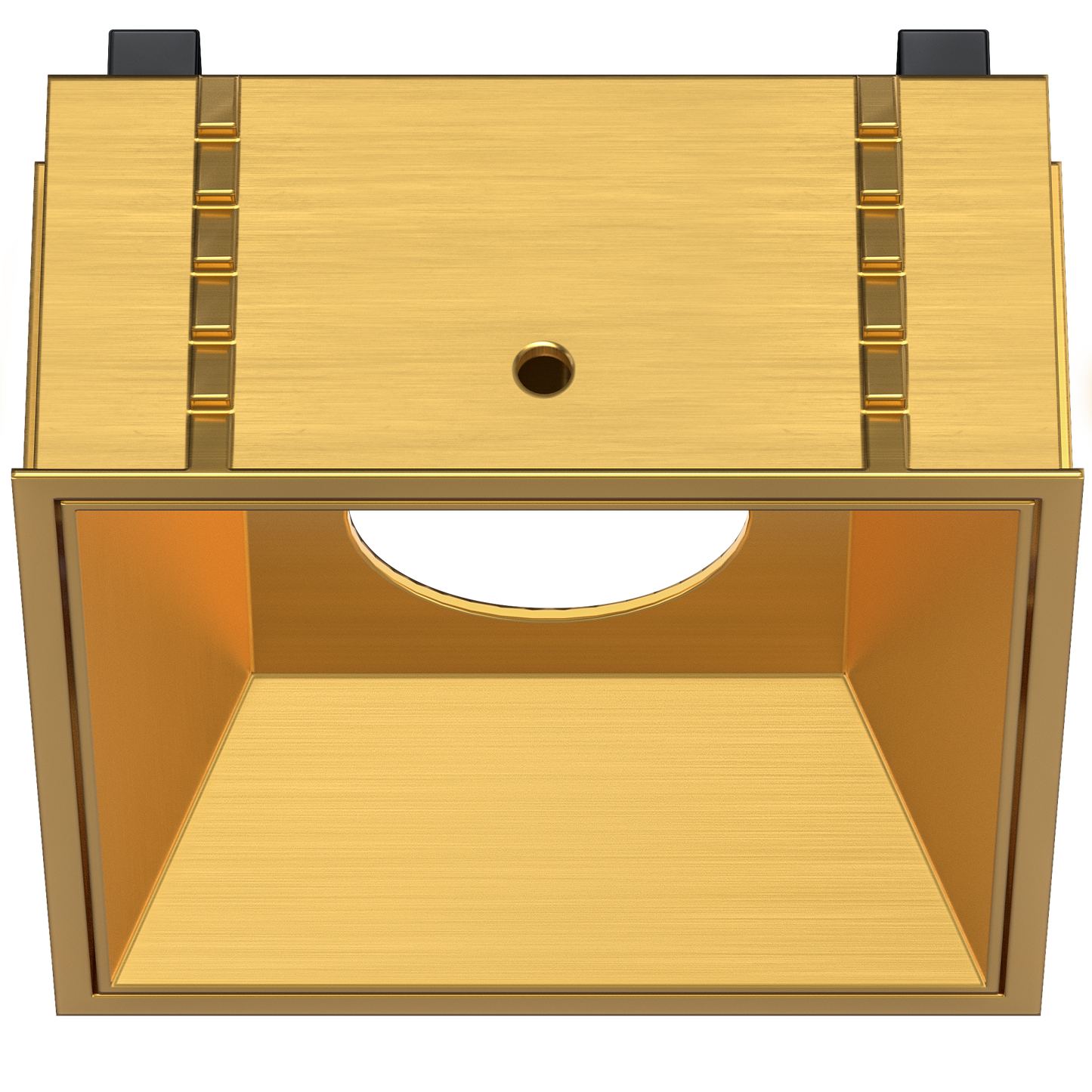 2 Inch Brushed Brass Square Millwork Trimless Kit