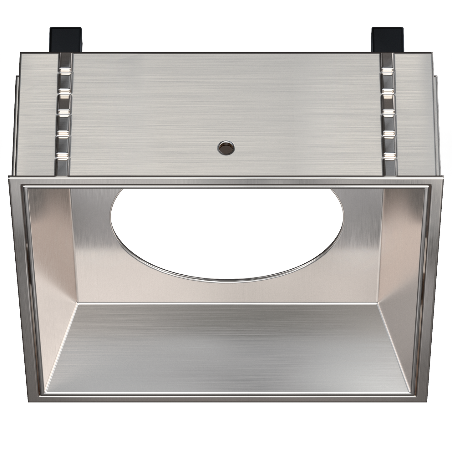 4 Inch Brushed Nickel Square Millwork Trimless Kit