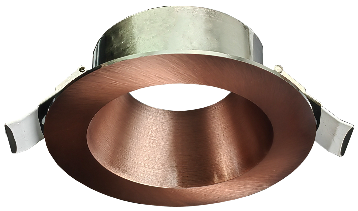 5 Inch Brushed Copper Round Trim
