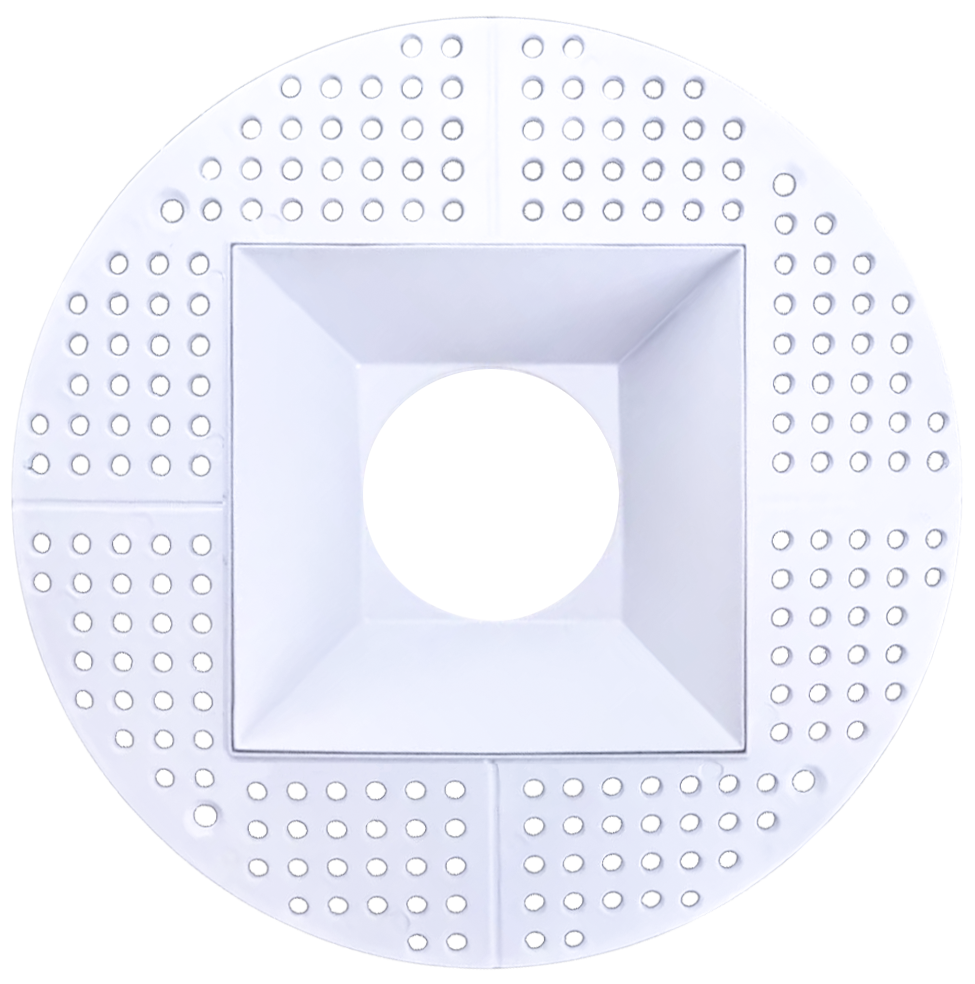 5 Inch White Square Trimless Kit