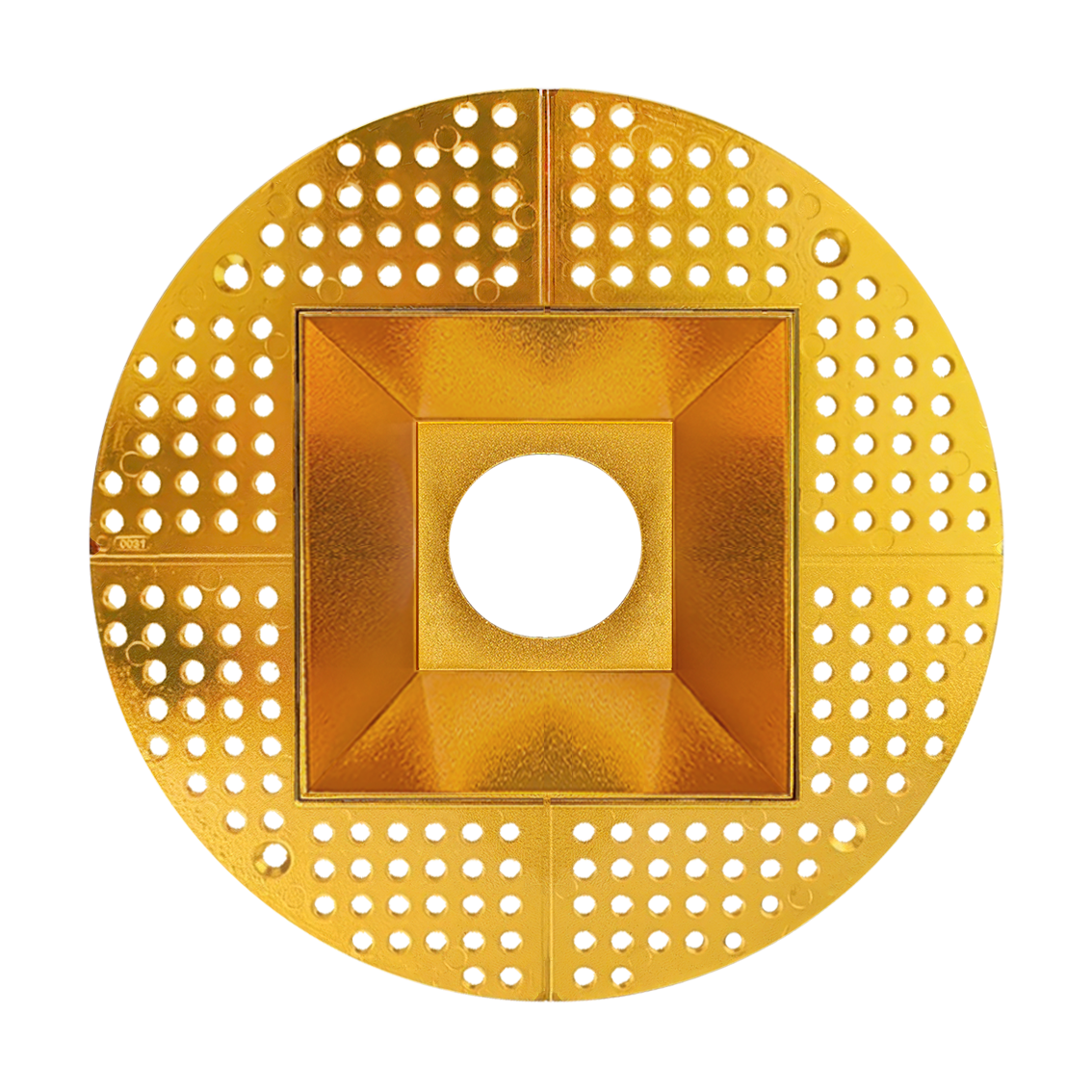 5 Inch Brass Square Trimless Kit