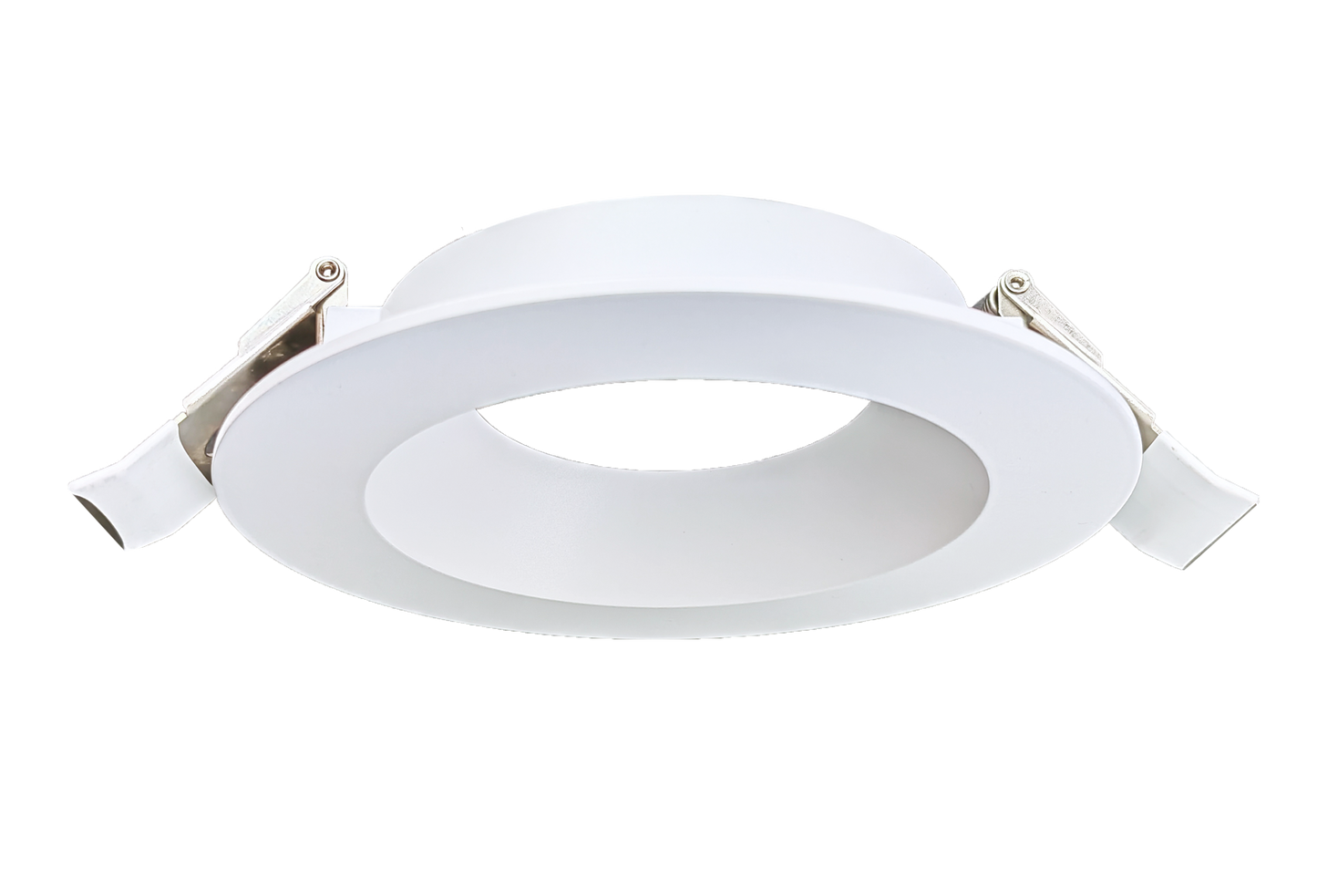 5 Inch White Round Shallow Trim