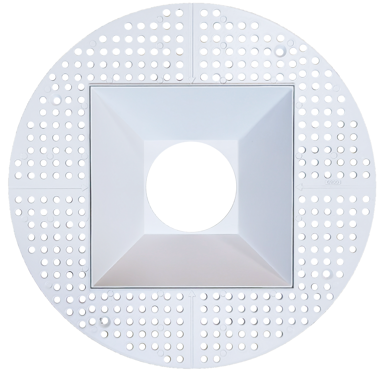 6 Inch White Square Trimless Kit