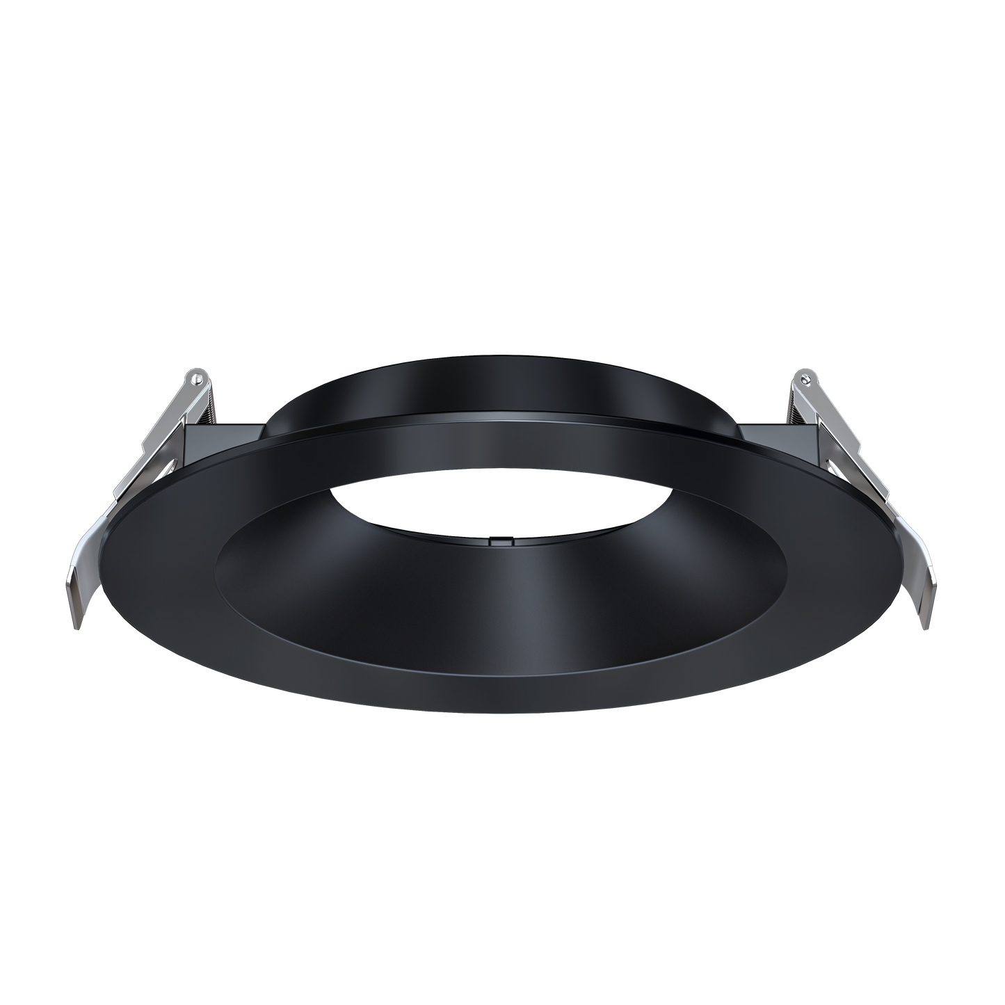 6 Inch Black Round Shallow Trim