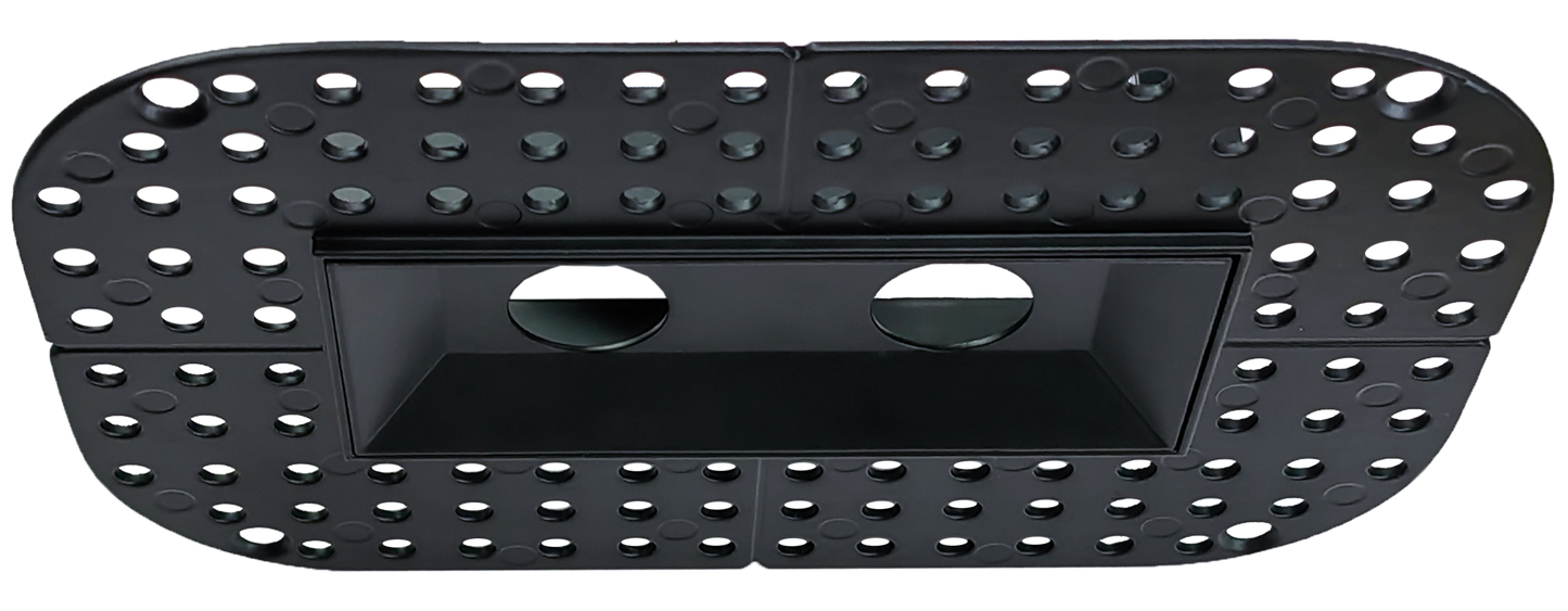 1" Ultra Narrow 2 head Trimless Multiple Kit Black Finish