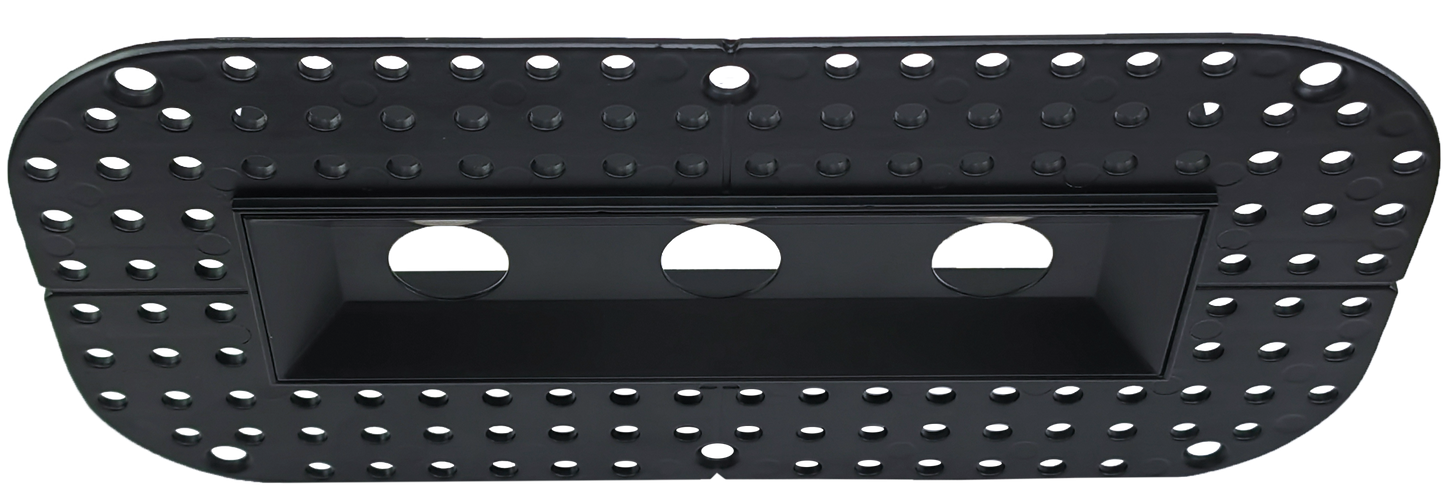 1" Ultra Narrow 3 head Trimless Multiple Kit Black Finish