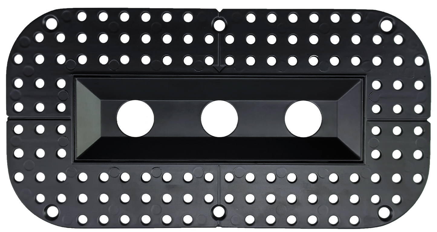 1" Ultra Narrow 3 head Trimless Multiple Kit Black Finish