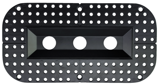 1" Ultra Narrow 3 head Trimless Multiple Kit Black Finish