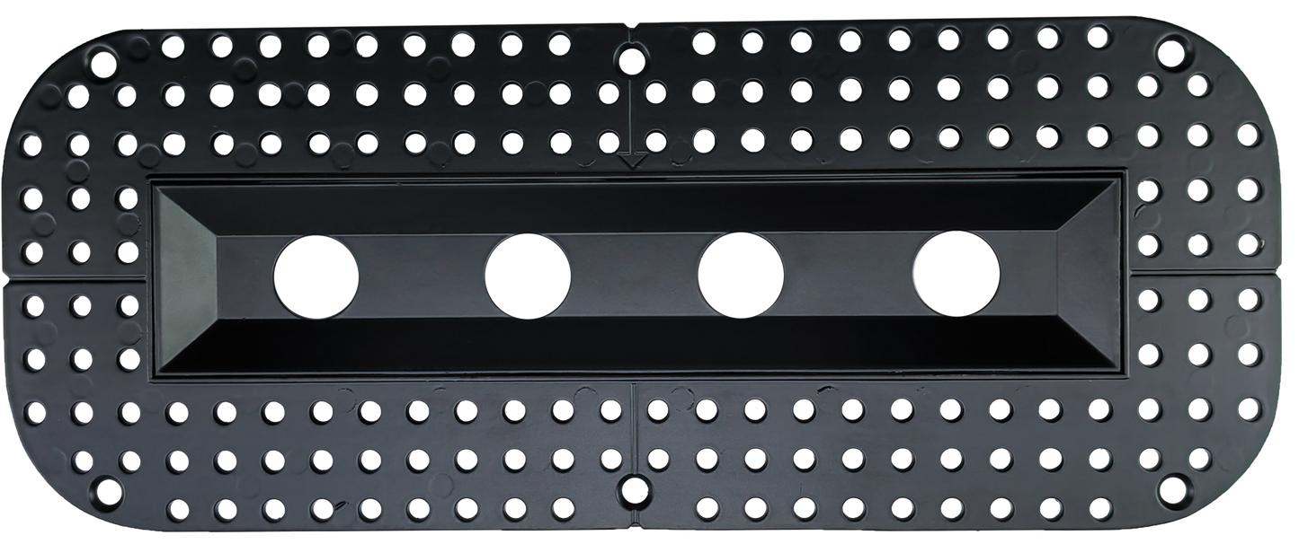 1" Ultra Narrow 4 head Trimless Multiple Kit Black Finish