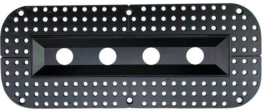 1" Ultra Narrow 4 head Trimless Multiple Kit Black Finish