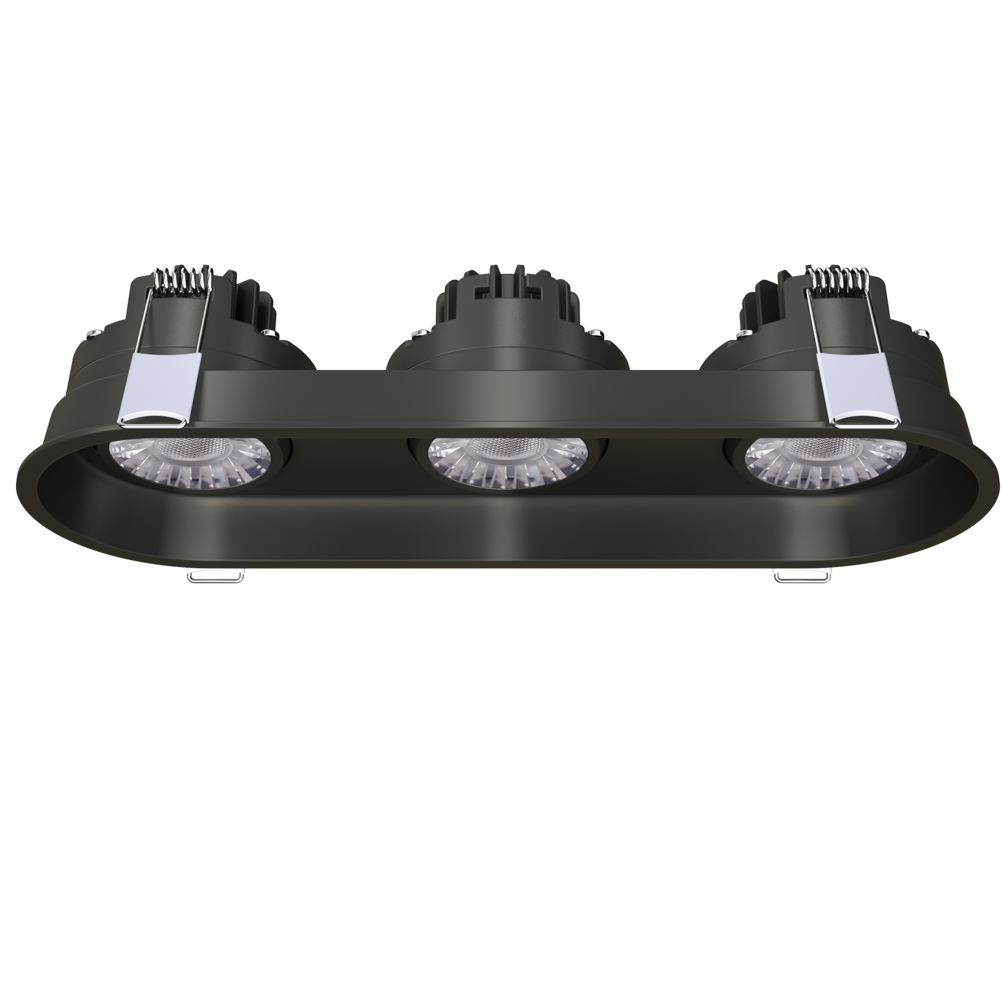 3" Oval Triple Head Regress Gimbal Black