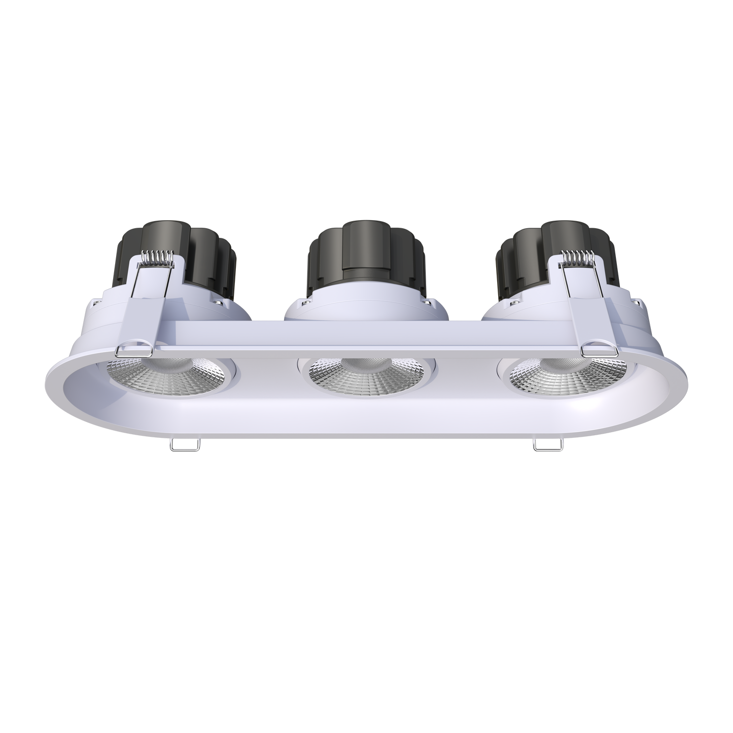 3.5" Oval Triple Head Regress Gimbal White