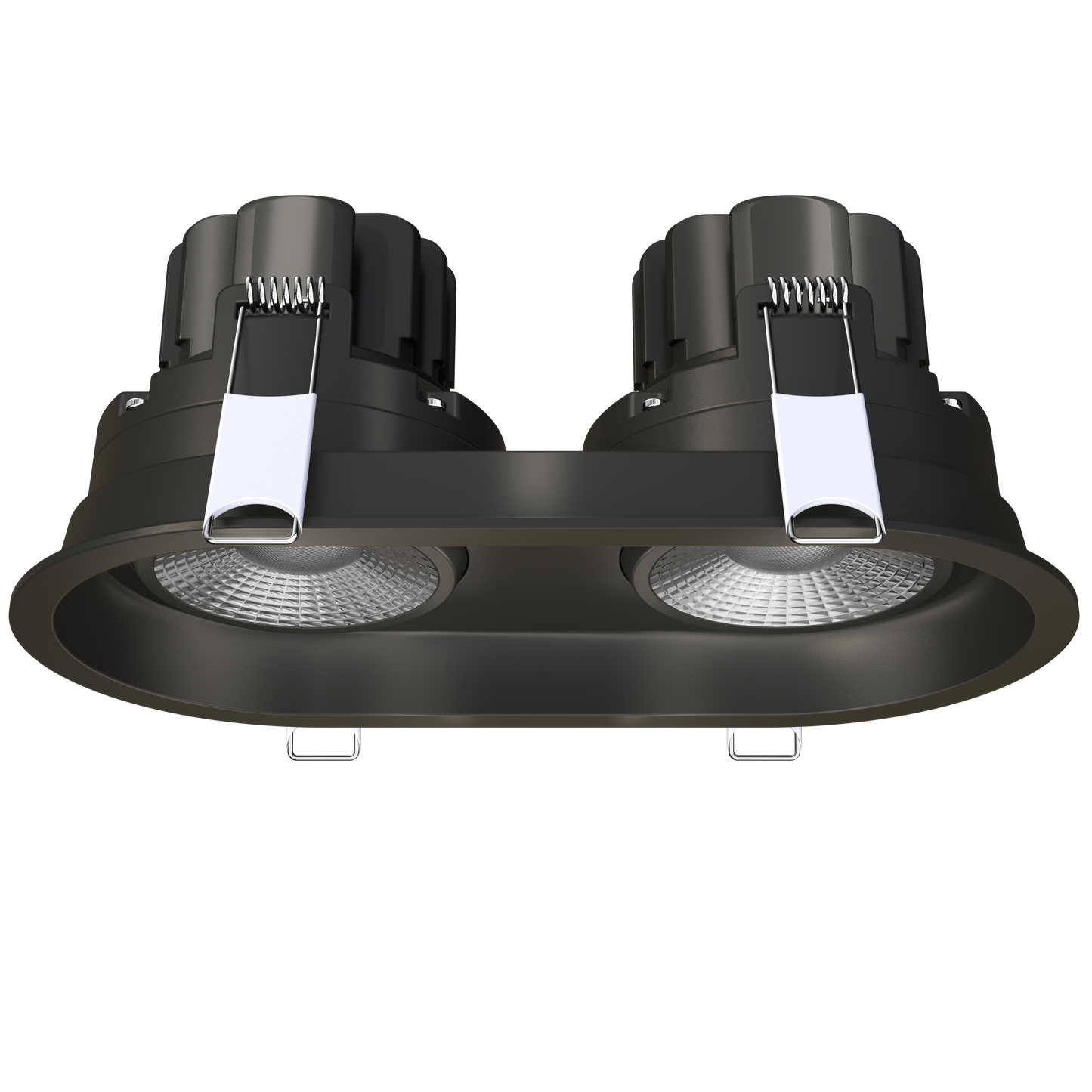 3.5" Oval Double Head Regress Gimbal Black