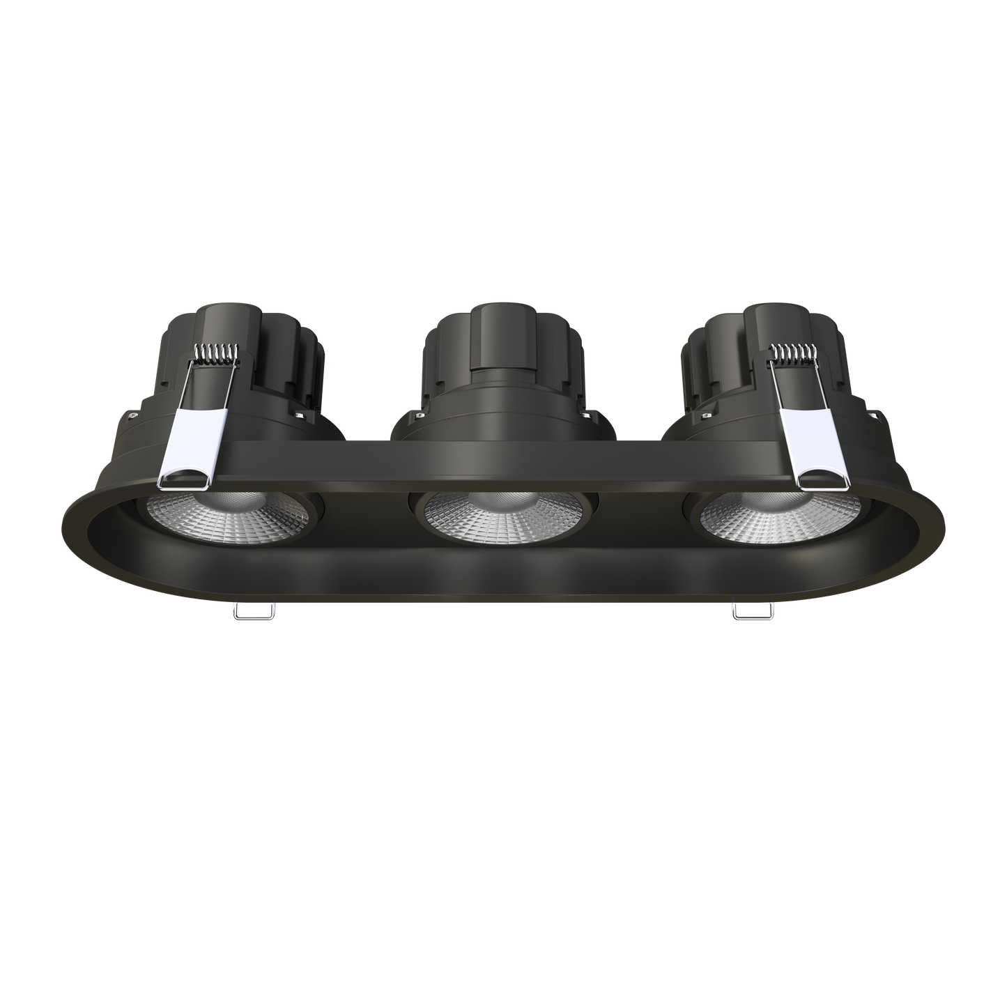 3.5" Oval Triple Head Regress Gimbal Black