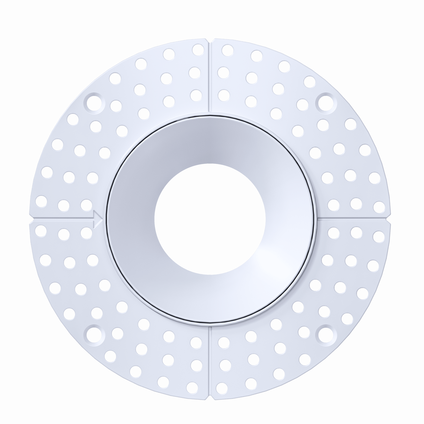 3.5 Inch White Round Trimless Kit