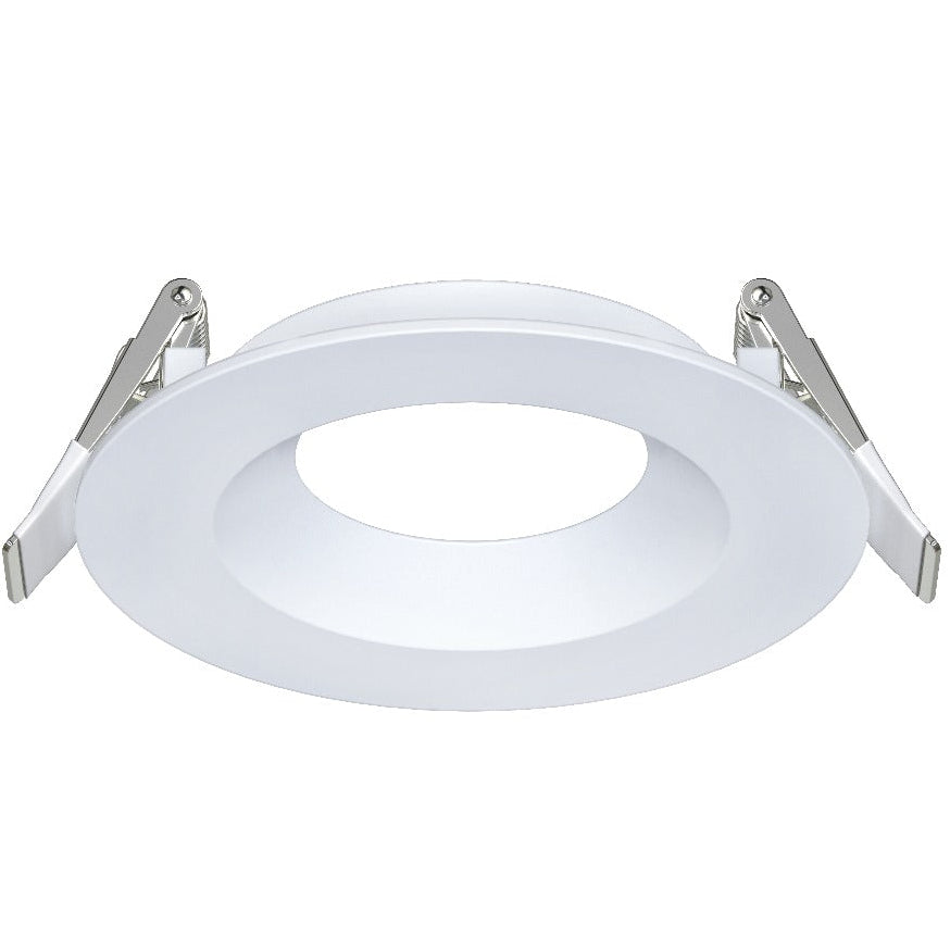 3.5 inch white round shallow trim