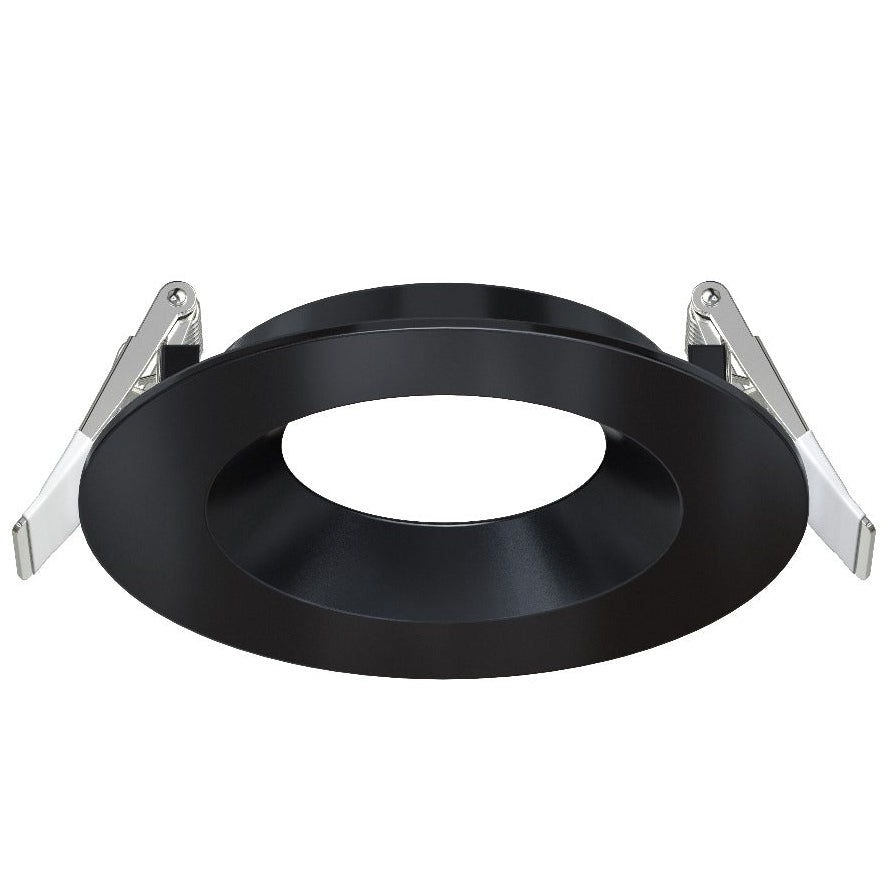 3.5 inch black round shallow trim