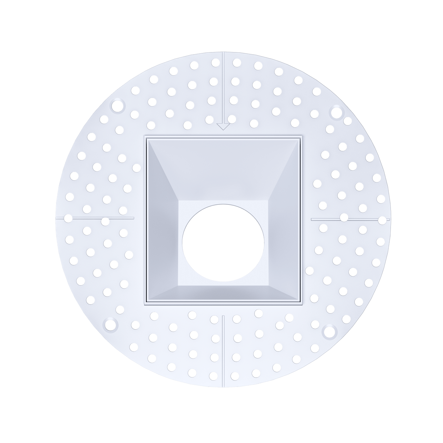 3.5 Inch White Square Wall Wash Trimless