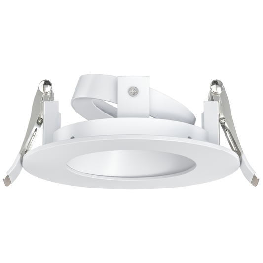 3 Inch White Round Regress Gimbal Trim