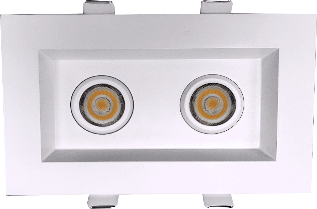 2” Double Head Regress Multiple Gimbal White