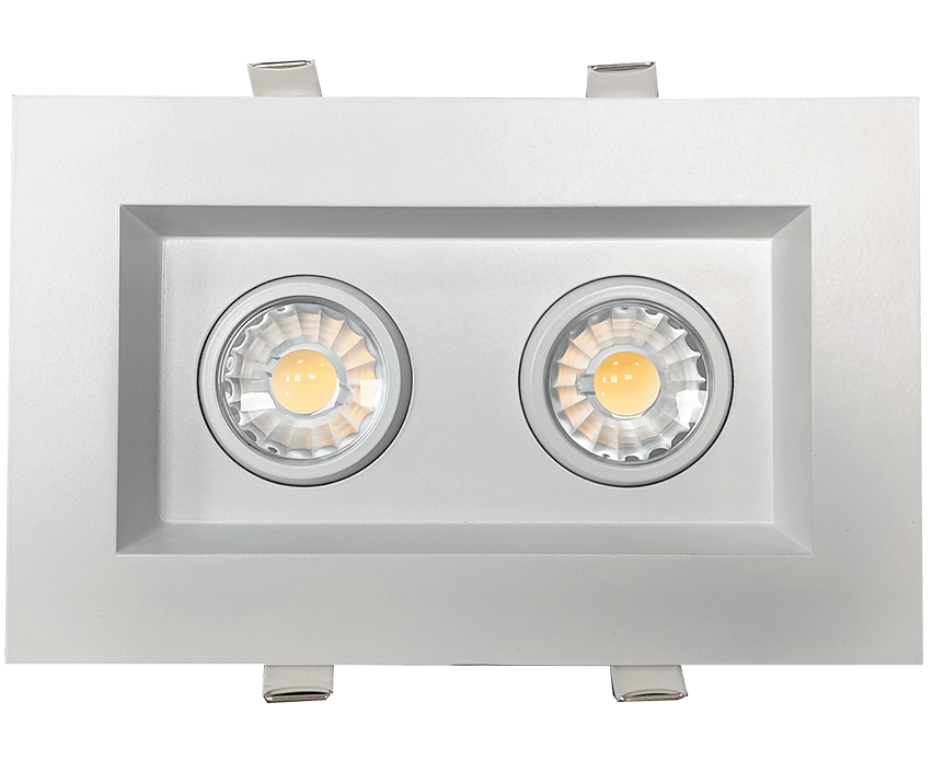 3” Double Head Regress Multiple Gimbal White