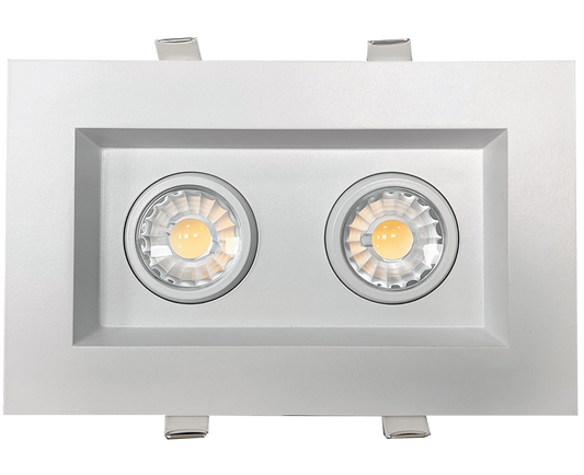 3” Double Head Regress Multiple Gimbal White