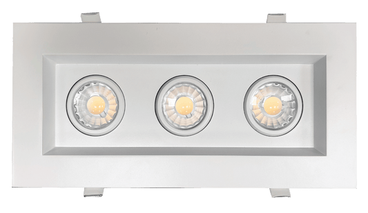 3” Triple Head Regress Multiple Gimbal White