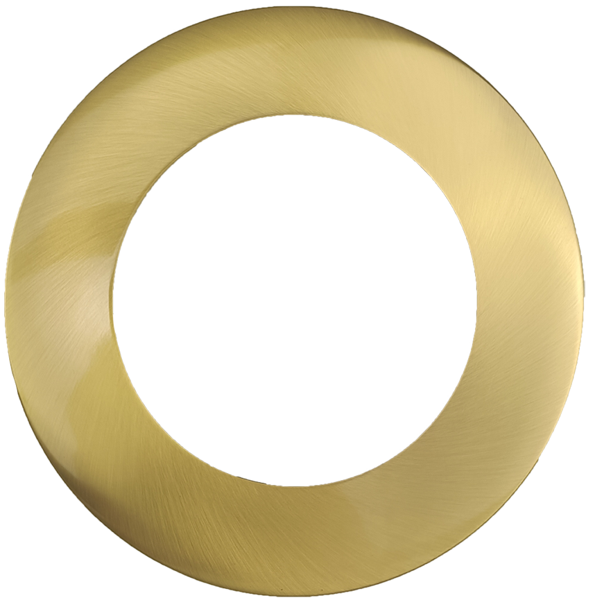 4" Round Slim Brushed Brass Cover