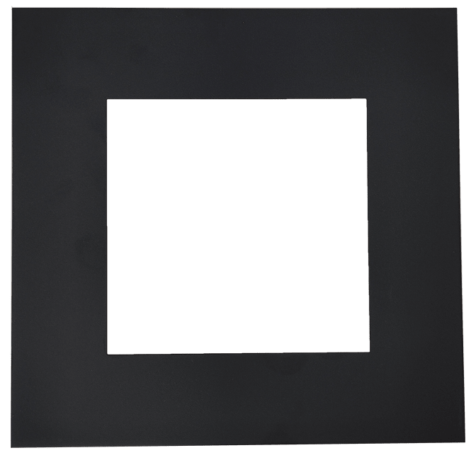 6" Square Slim Black Cover