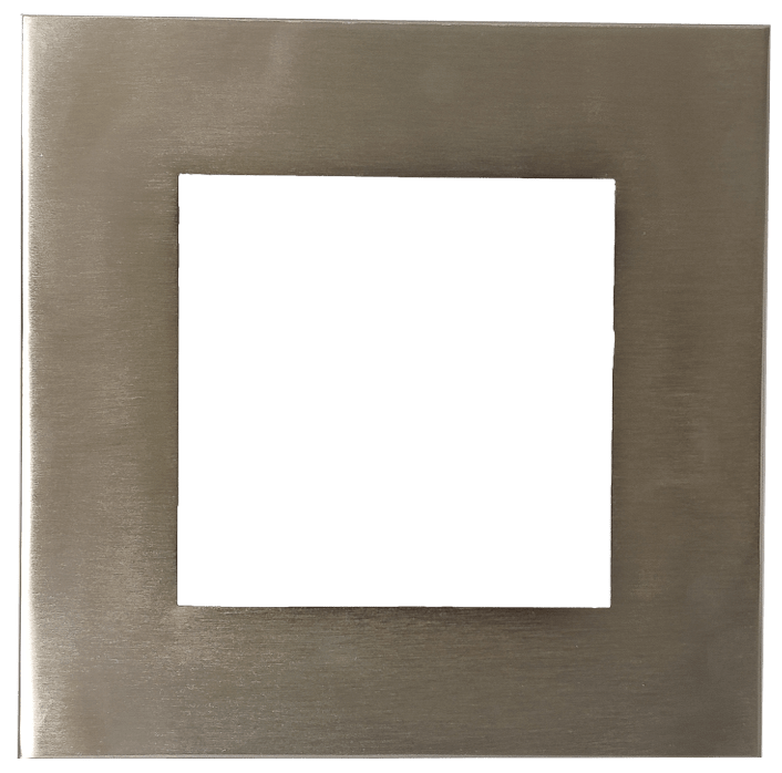 6" Square Slim Brushed Nickel Cover