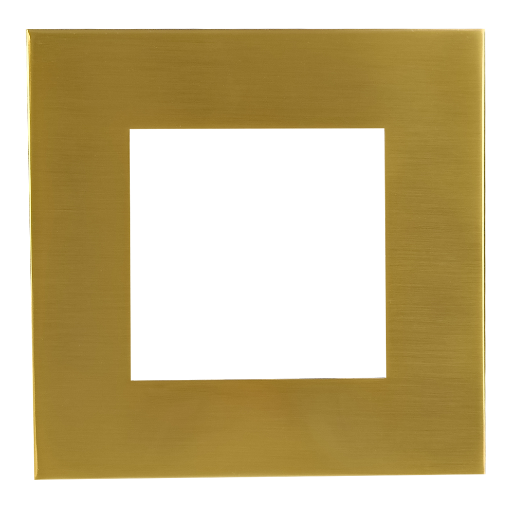 6" Square Slim Brushed Brass Cover