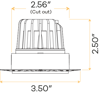 2” Round Trimless Luminaire (White)