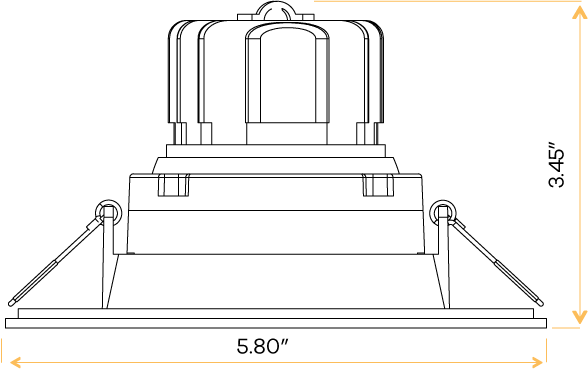 3.5” Single Head Regress Multiple Gimbal White