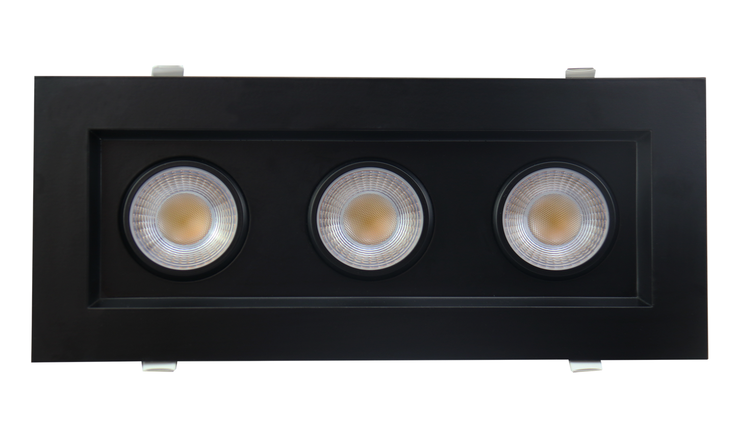 3.5” Triple Head Regress Multiple Gimbal Black