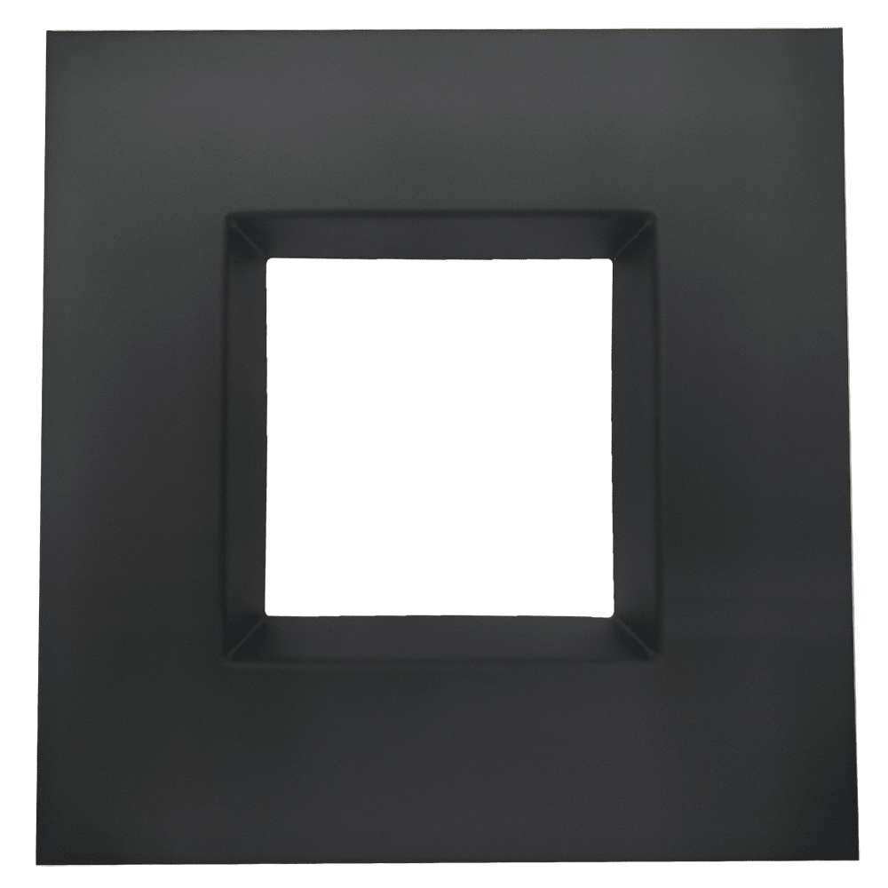 4" Square Regress Slim Black Cover